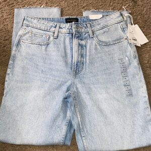 Super high rise straight jeans